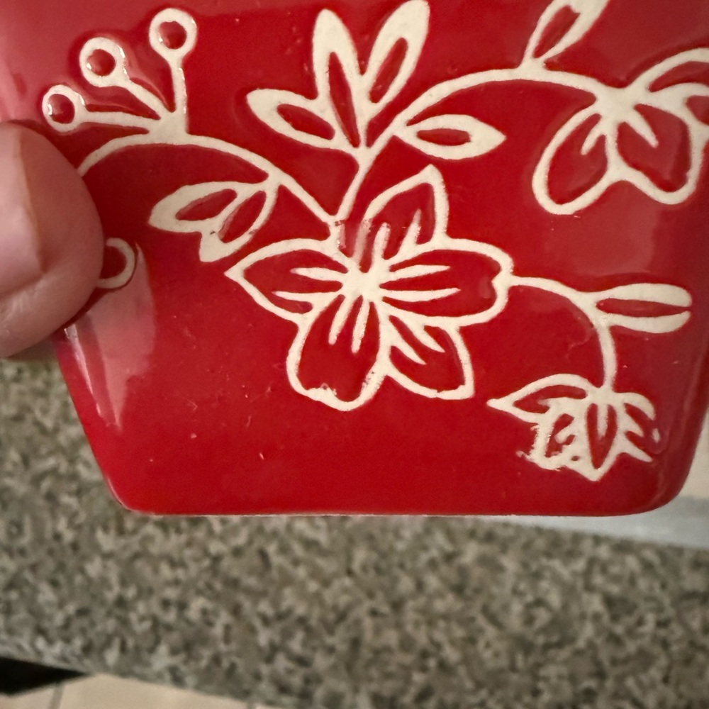 Temp-Tations Red Floral Bakeware Set - Picture 3 of 4